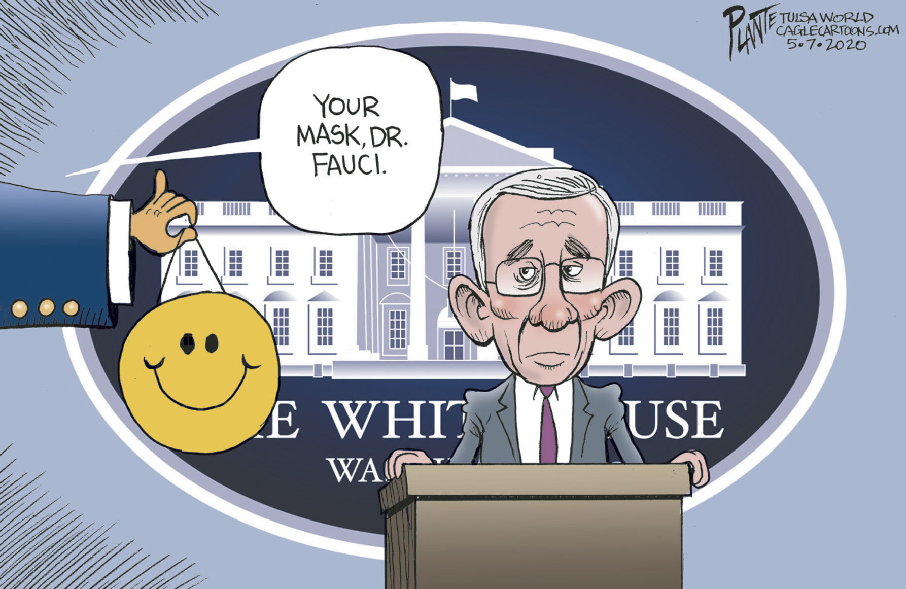 Bruce Plante Cartoon: Fauci's Mask